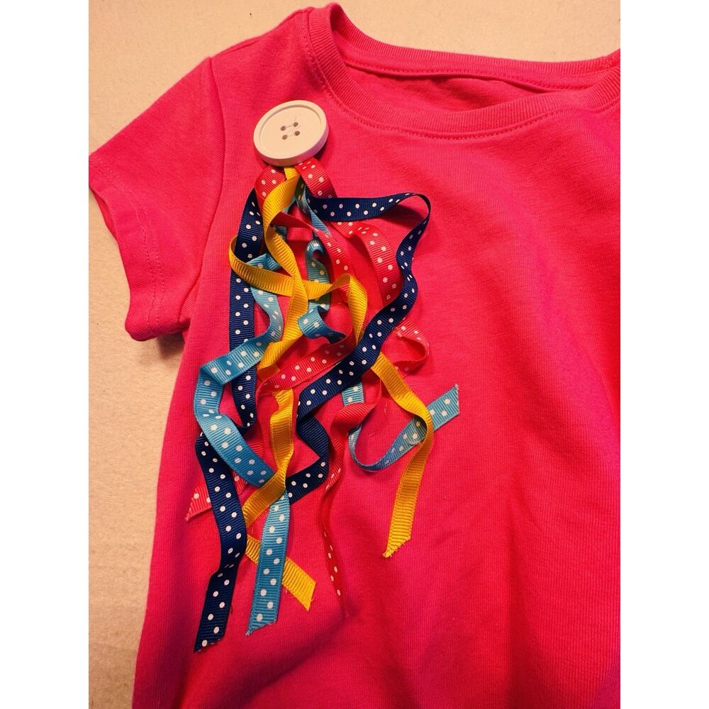 Handmade Skirt,Ribbon Trim Top By Wander Nation, Handmade button, Ribbon 4/5 - Picture 5 of 6